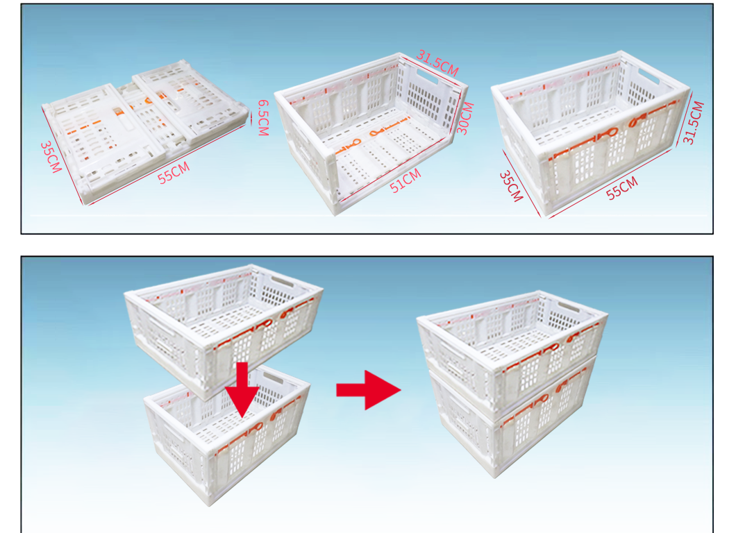 Internal/External Dimensions and Stacking Display